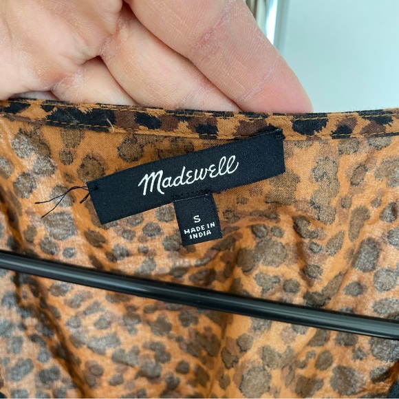 Madewell Brown Leopard Print Mini Dress - Picture 6 of 8